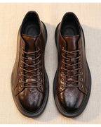 Chaussures À Lacets En Cuir Pour Hommes