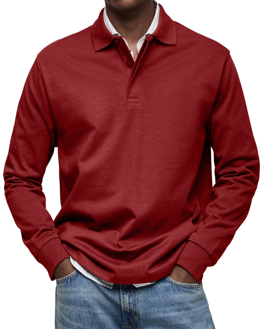 POLO À MANCHES LONGUES POUR HOMME