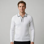 Polo Tricoté Côtelé Avec Col Classique Pour Hommes