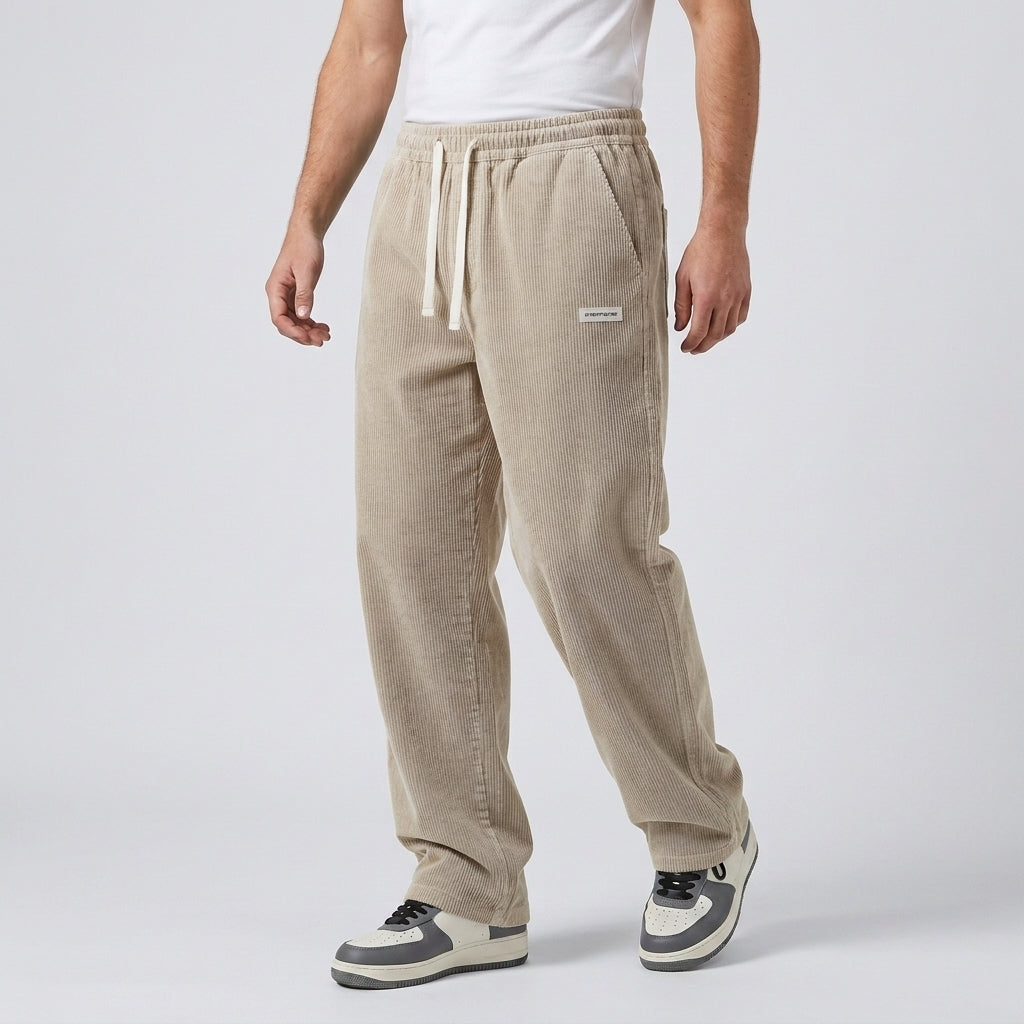 Pantalon Décontracté En Velours Côtelé Pour Hommes