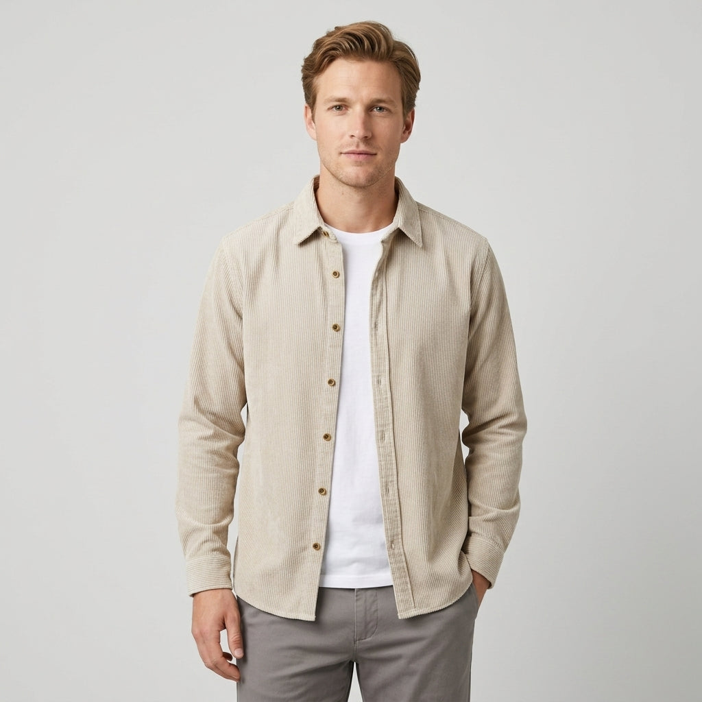 Chemise Ajustée Avec Ourlet Arrondi Pour Hommes