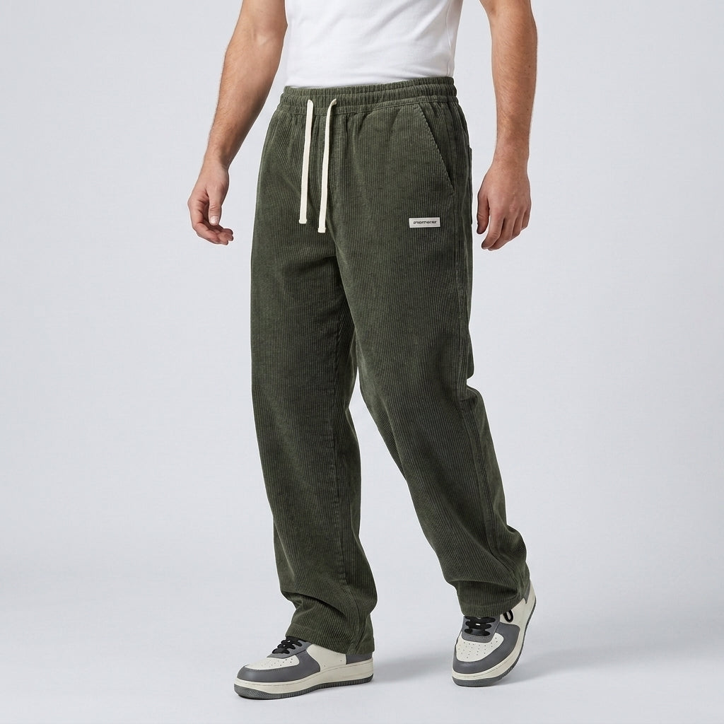 Pantalon Décontracté En Velours Côtelé Pour Hommes