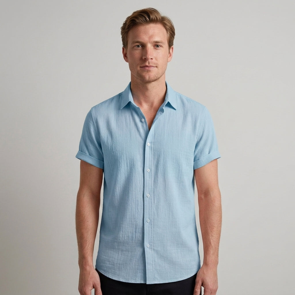Chemise Décontractée À Manches Courtes Pour Hommes