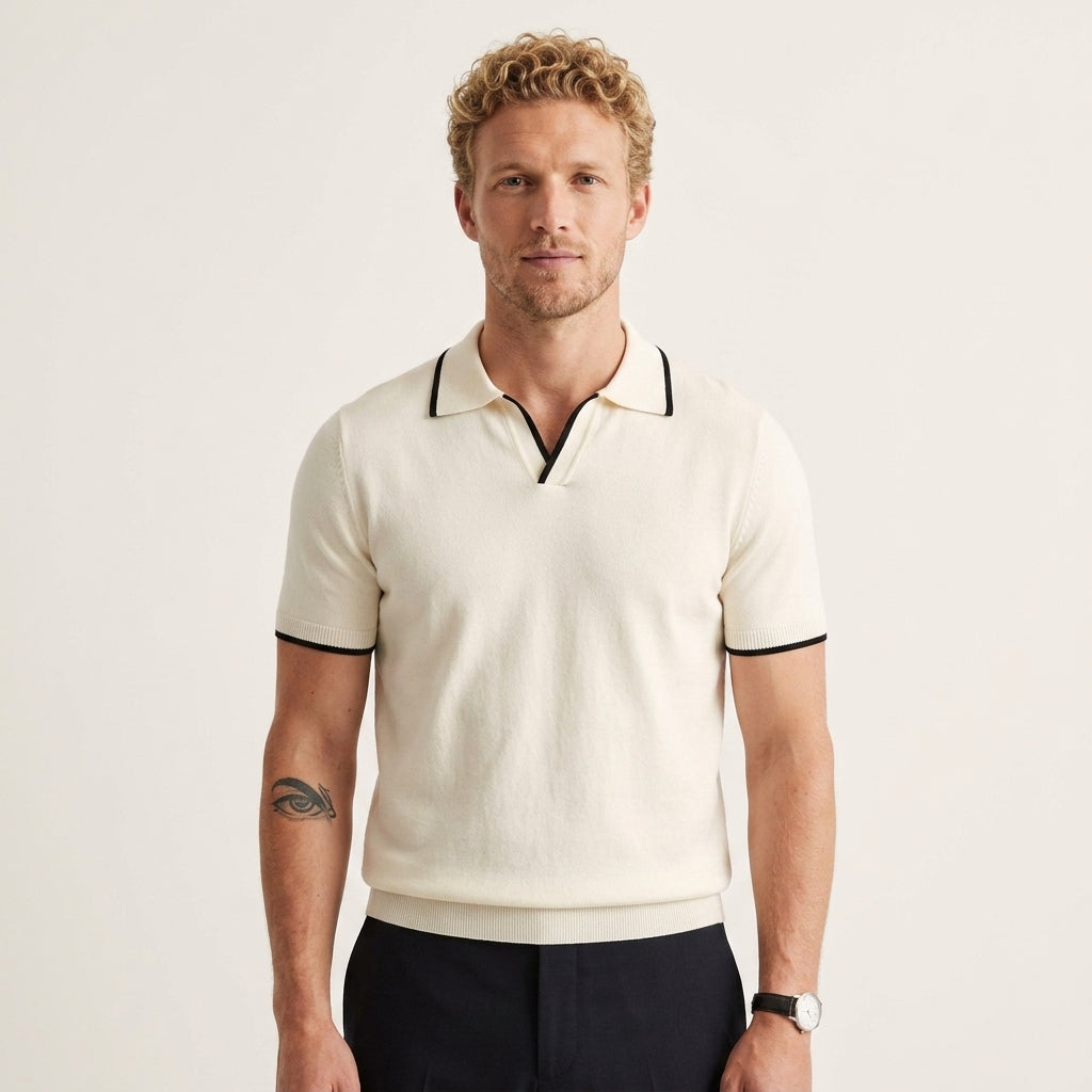 Polo Avec Col En V Pour Hommes
