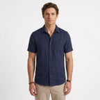 Chemise En Lin À Manches Courtes Pour Hommes