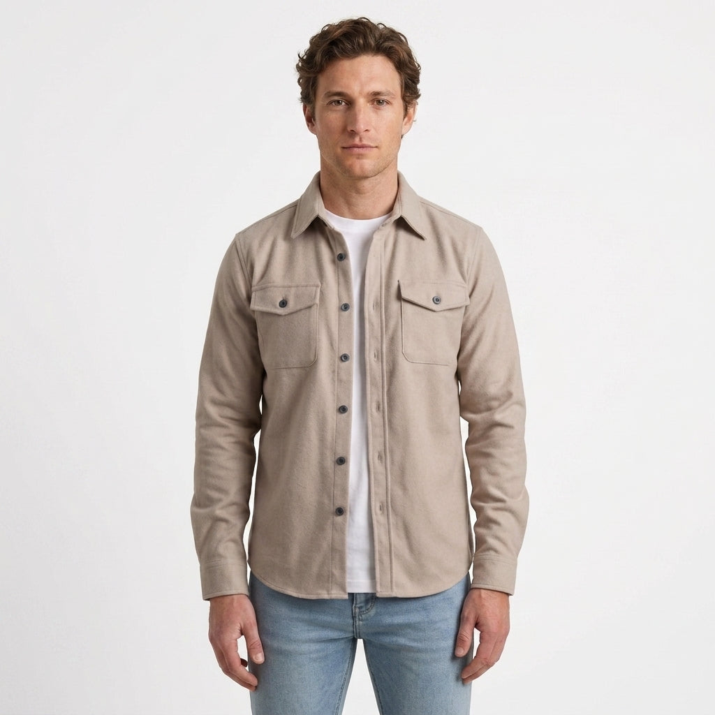 Chemise Classique En Mélange De Coton Pour Hommes