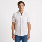 Chemise En Lin À Manches Courtes Pour Hommes