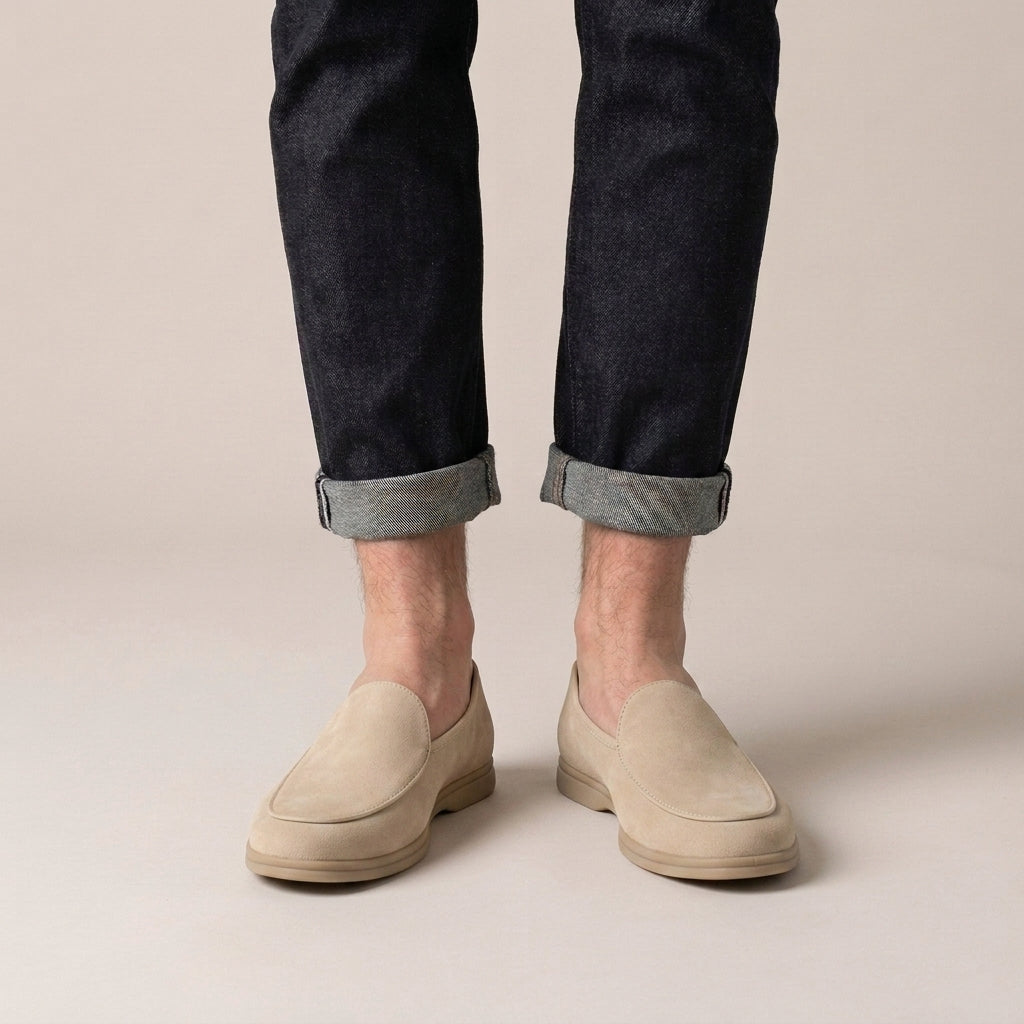 Mocassins Habillés Slip-On En Cuir Pour Hommes
