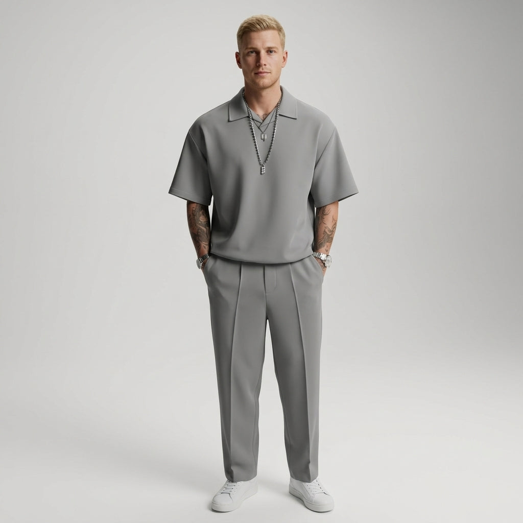 Ensemble Chemise Et Pantalon Décontracté Chic Pour Hommes