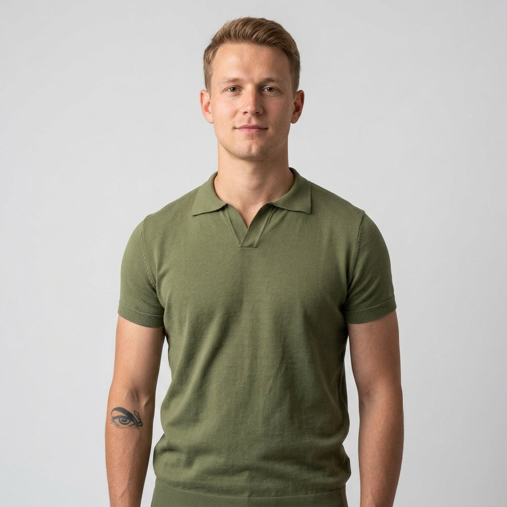 Polo Avec Col En V Pour Hommes