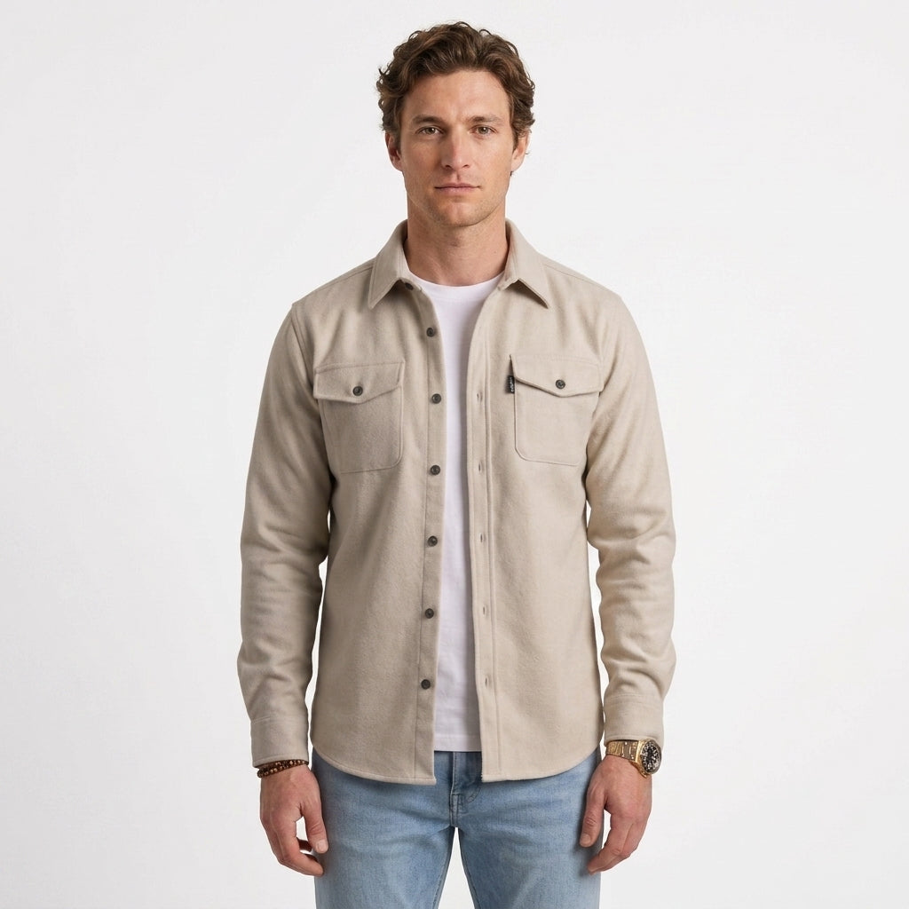 Chemise Classique En Mélange De Coton Pour Hommes