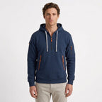 Sweat À Capuche Demi-Zip Pour Hommes