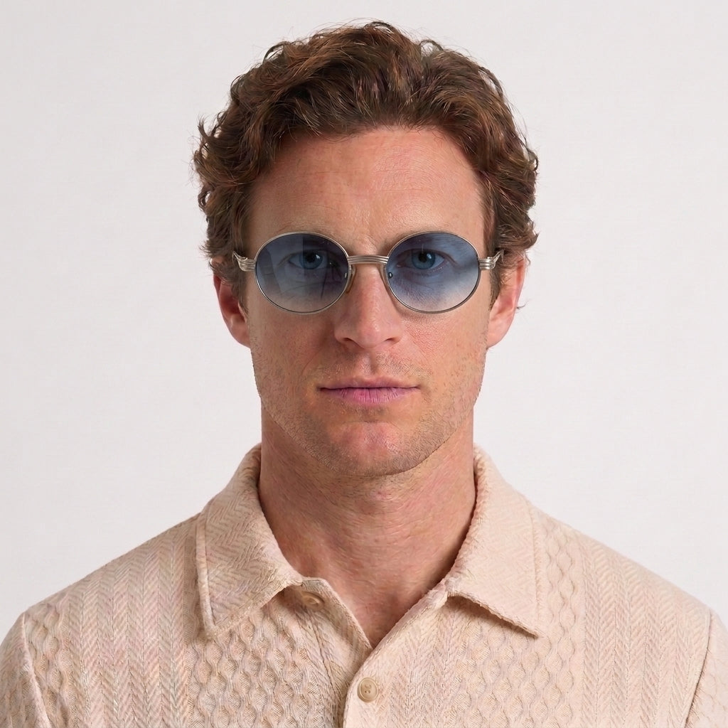 Lunettes De Soleil Rondes Vintage Avec Détails Bois Pour Hommes