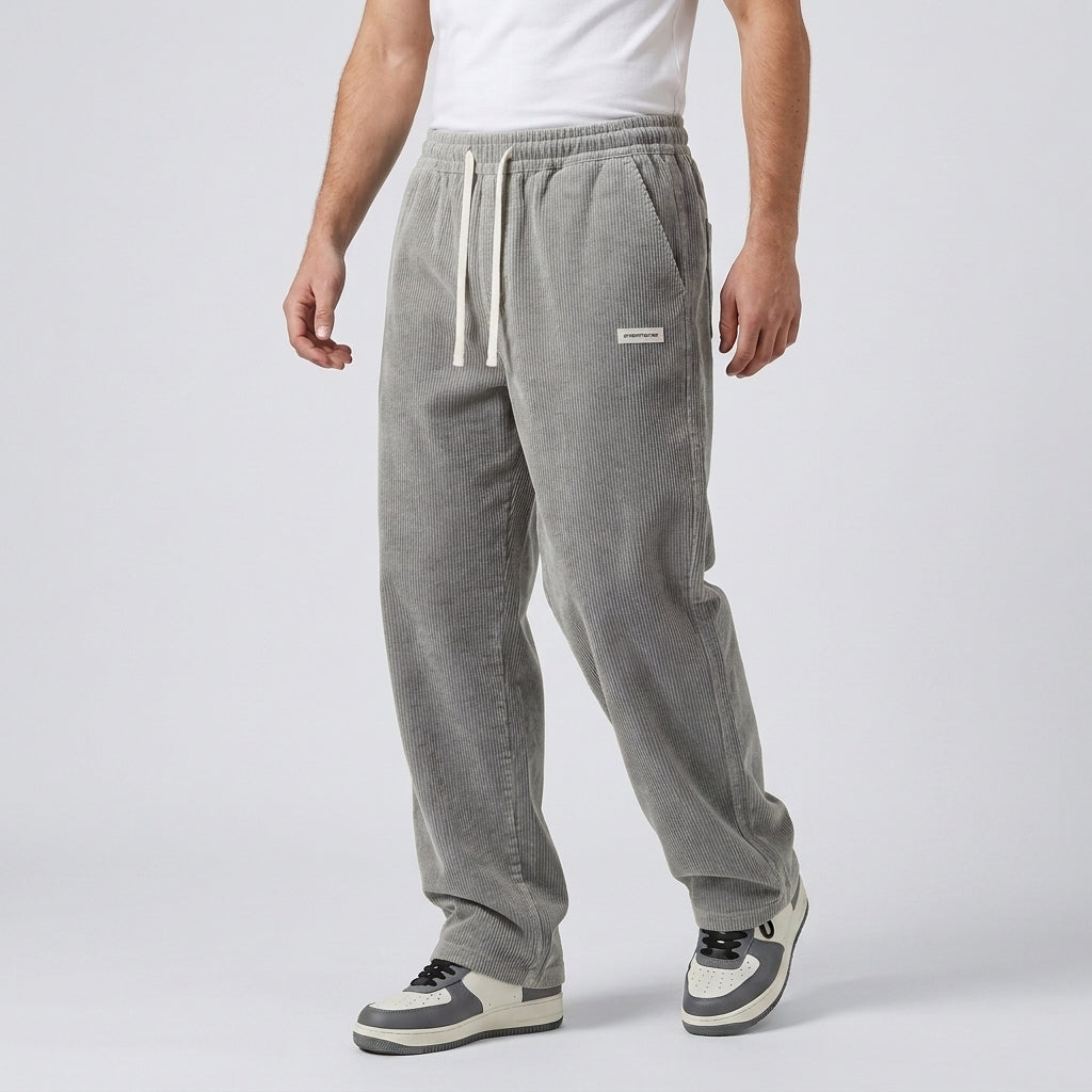 Pantalon Décontracté En Velours Côtelé Pour Hommes