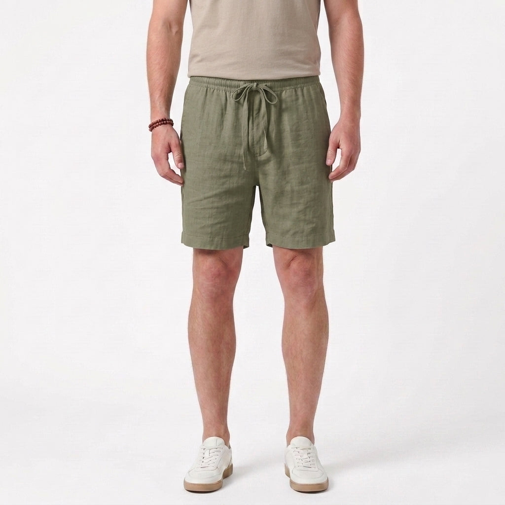Short D'Été En Coton Et Lin Pour Hommes