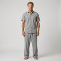 Ensemble Chemise Col V Avec Pantalon Ample Pour Hommes