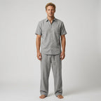 Ensemble Chemise Col V Avec Pantalon Ample Pour Hommes