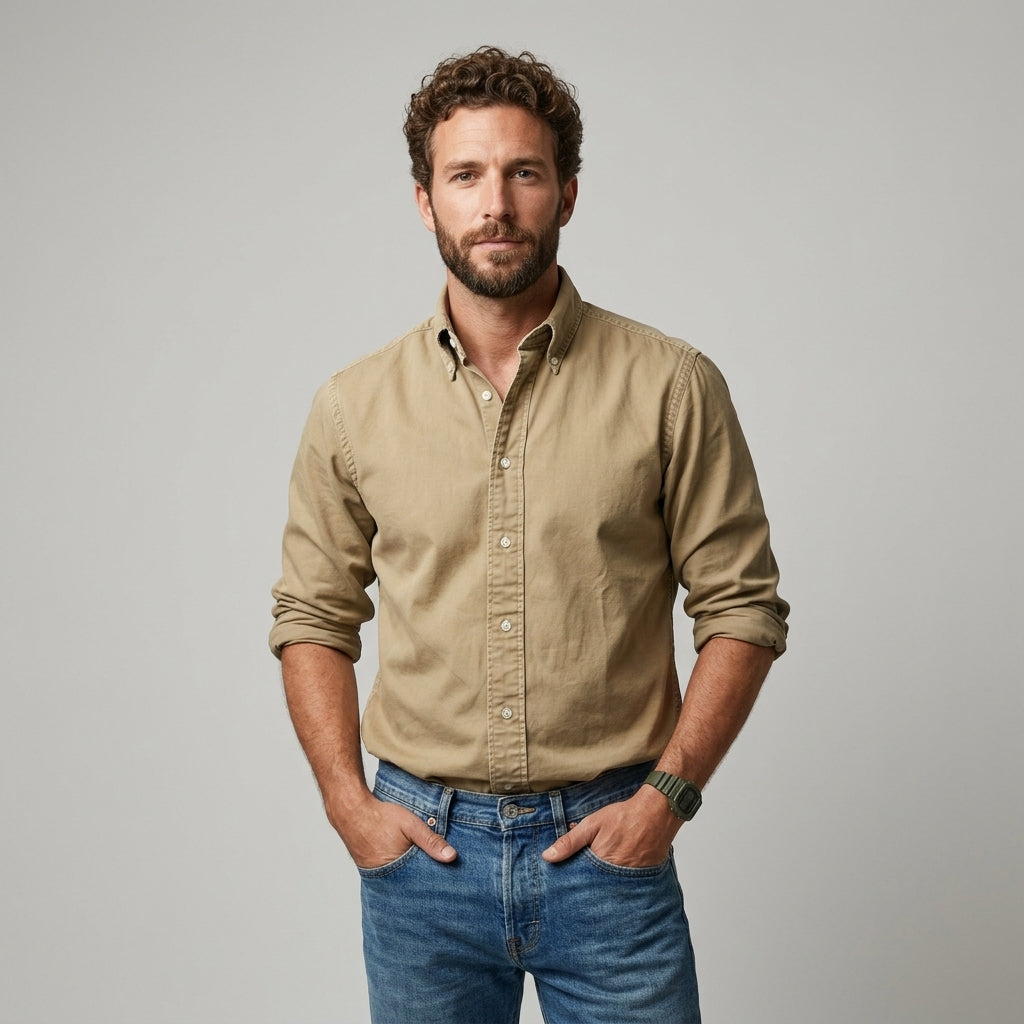 CHEMISE HOMME À MANCHES LONGUES
