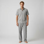 Ensemble Chemise Col V Avec Pantalon Ample Pour Hommes