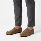 Mocassins En Suède Et Cuir À Enfiler