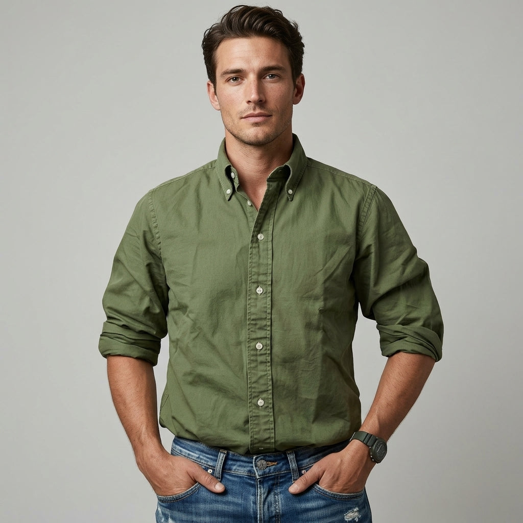 CHEMISE HOMME À MANCHES LONGUES