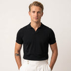 Polo À Col V Côtelé Pour Hommes