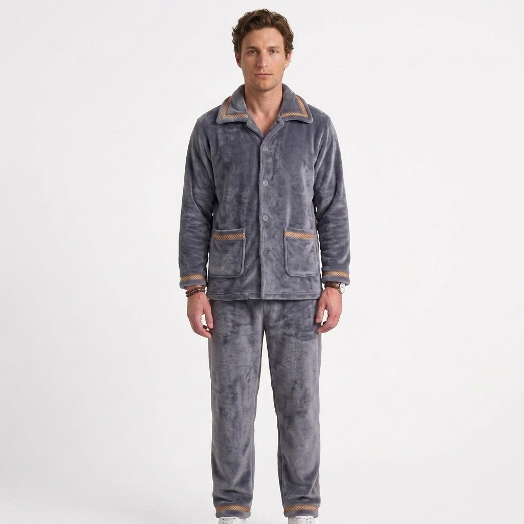 Ensemble De Pyjama D'Hiver En Polaire Pour Hommes