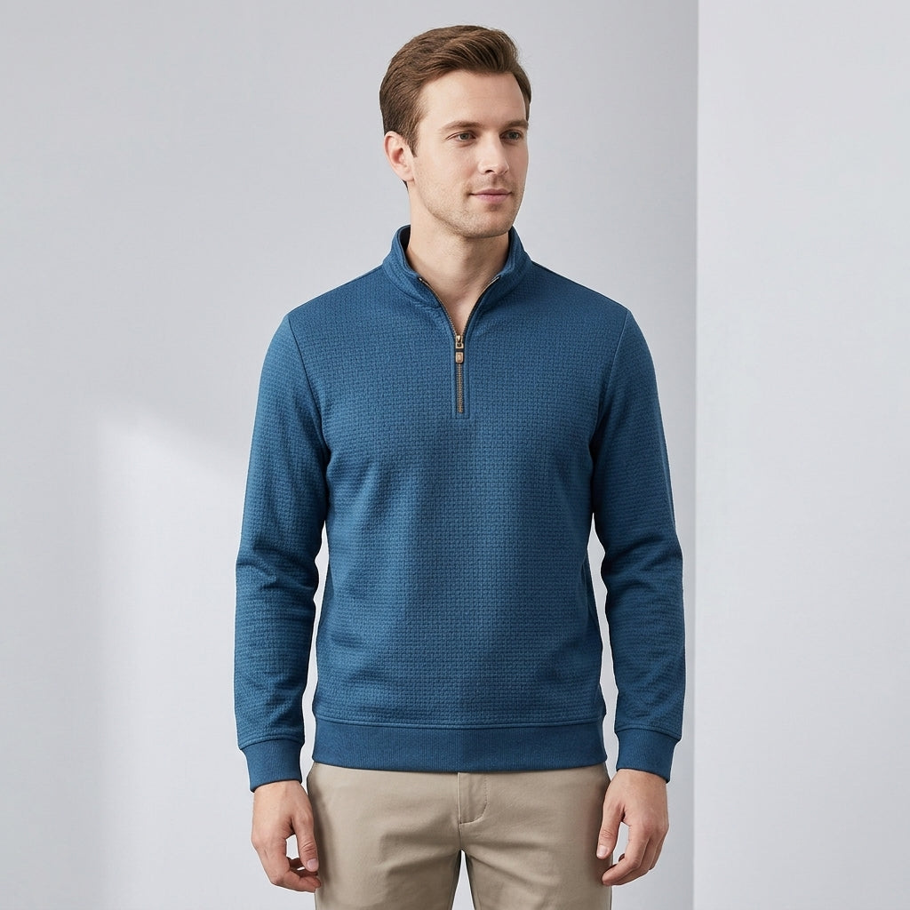 Pull À Col Zippé Avec Fermeture Quart De Zip Pour Hommes