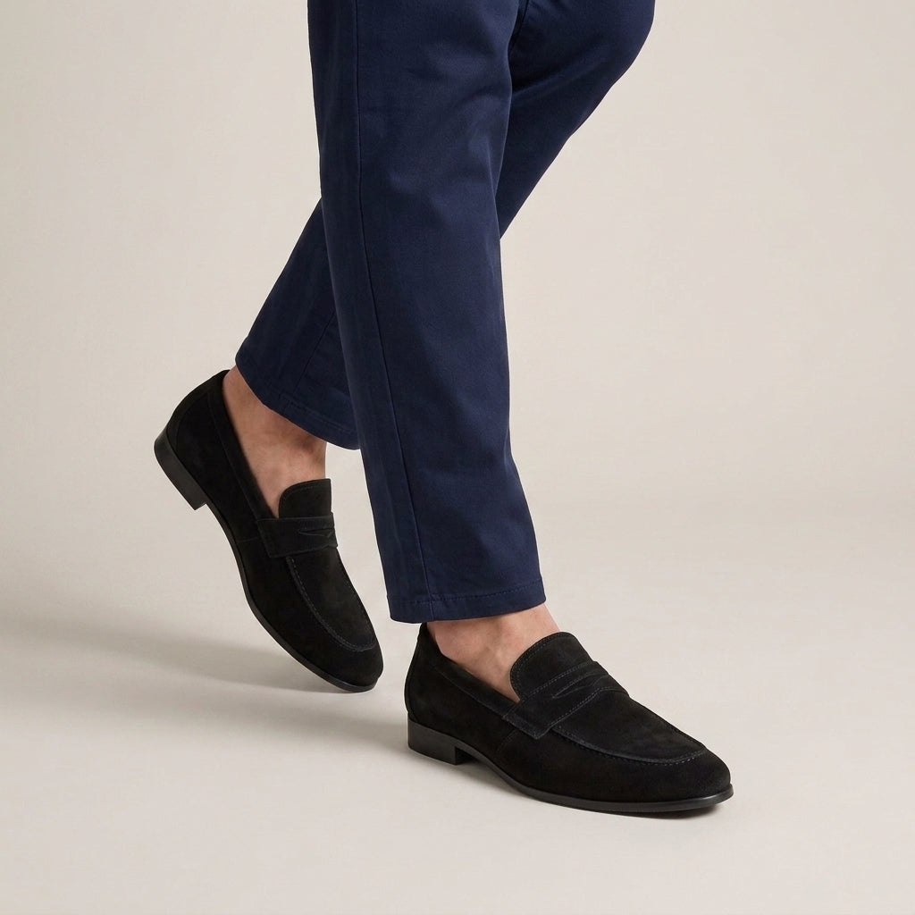 Mocassins Slip-On Premium En Daim De Veau Pour Hommes