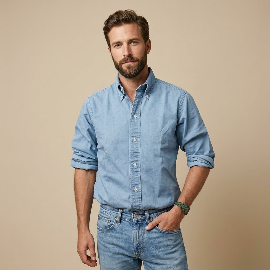 CHEMISE HOMME À MANCHES LONGUES