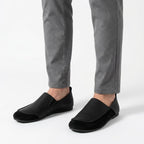Mocassins En Suède Et Cuir À Enfiler