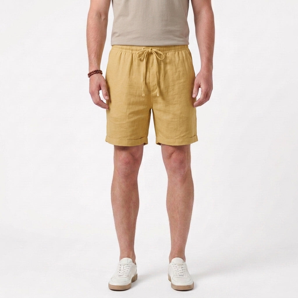 Short D'Été En Coton Et Lin Pour Hommes