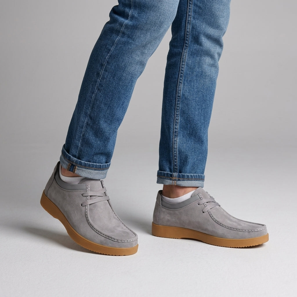 Mocassins En Cuir Avec Coutures Apparentes Pour Hommes