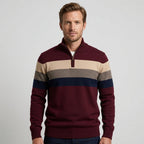 Pull À Col Zippé Avec Manches Longues Pour Hommes