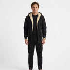 Ensemble De Survêtement Zippé Doublé Polaire Pour Hommes