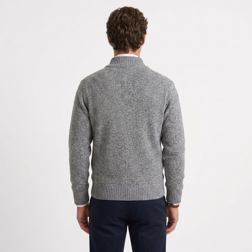 Gilet En Maille Zippé Pour Hommes