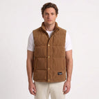Gilet Matelassé Rembourré En Velours Côtelé Pour Hommes