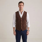 Gilet De Costume Boutonné Pour Hommes