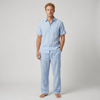 Ensemble Chemise Col V Avec Pantalon Ample Pour Hommes
