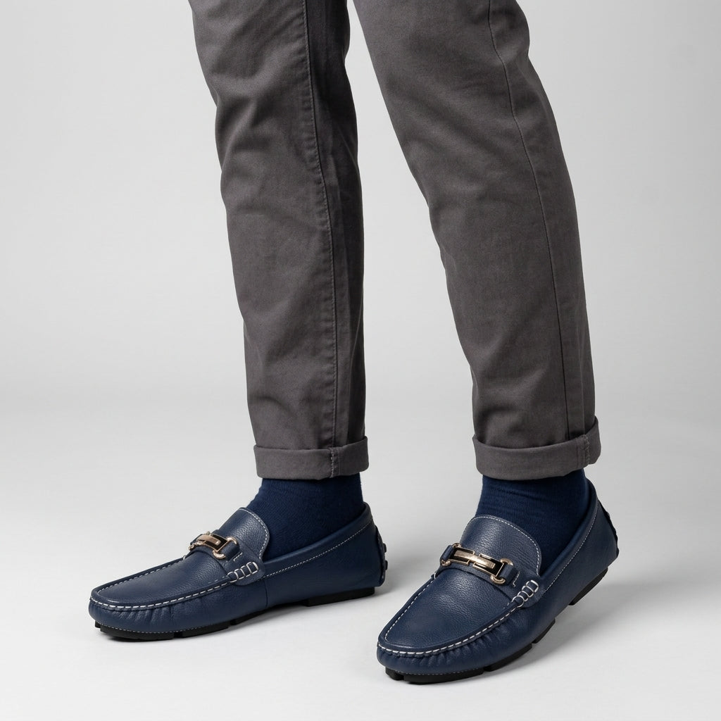 Mocassins Slip-On Texturés Pour Hommes