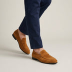 Mocassins Slip-On Premium En Daim De Veau Pour Hommes
