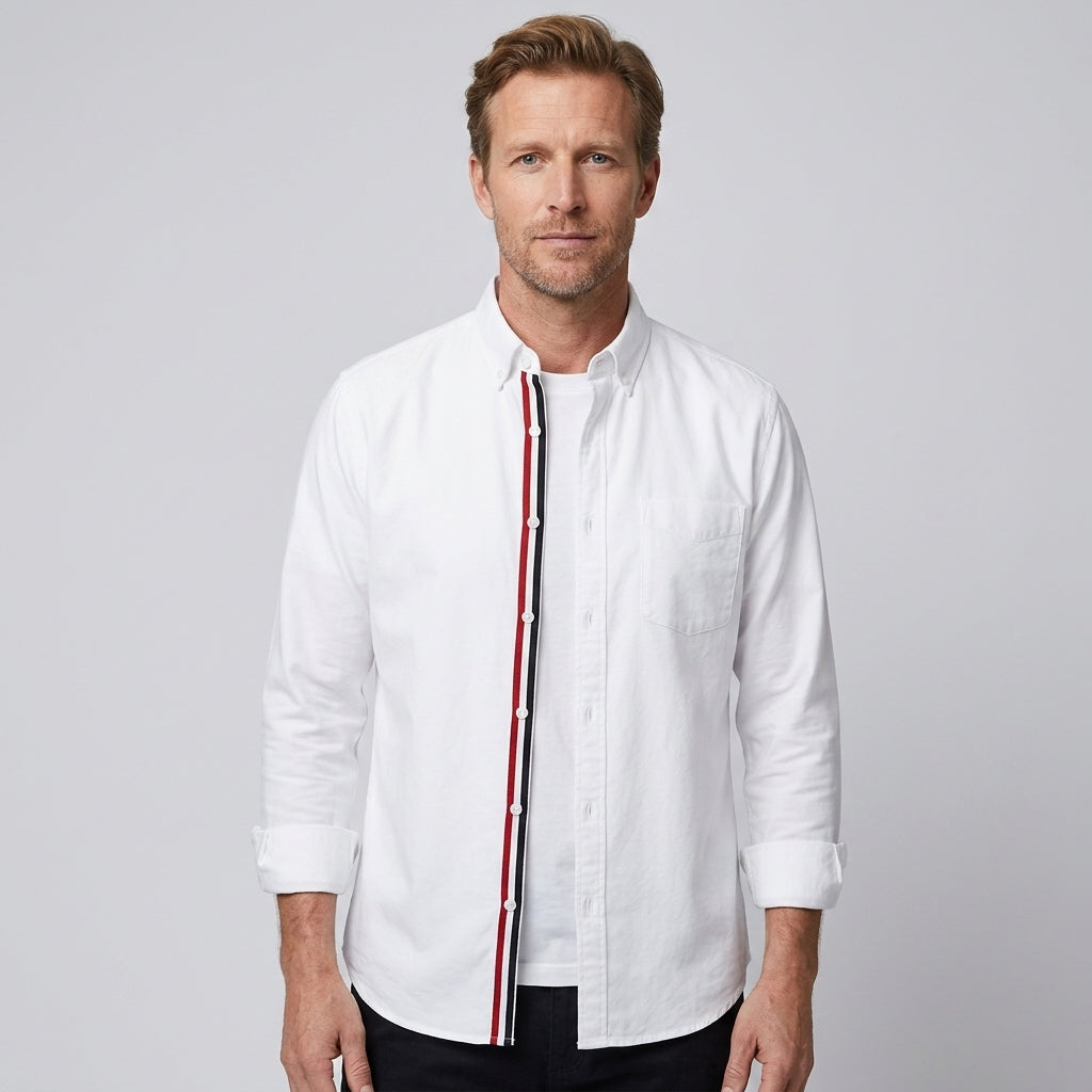 Chemise Ajustée Avec Ourlet Arrondi Pour Hommes