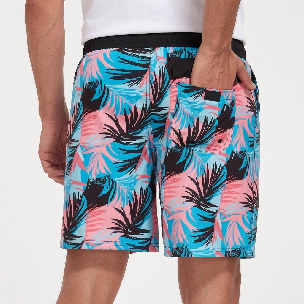 Short De Bain À Imprimé Flamants Roses Pour Hommes