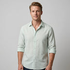 Chemise Texturée Avec Motif Vertical Pour Hommes