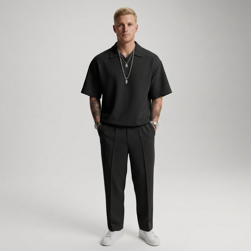 Ensemble Chemise Et Pantalon Décontracté Chic Pour Hommes