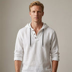 Chemise Henley À Capuche Avec Manches Longues Pour Hommes
