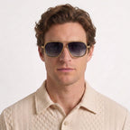 Lunettes De Soleil Pilote En Métal Classiques Pour Hommes