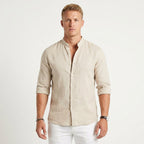 Chemise En Lin Avec Col Classique Pour Hommes