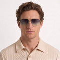 Lunettes De Soleil Géométriques Dégradées Pour Hommes