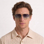 Lunettes De Soleil Géométriques Dégradées Pour Hommes
